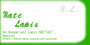 mate lapis business card